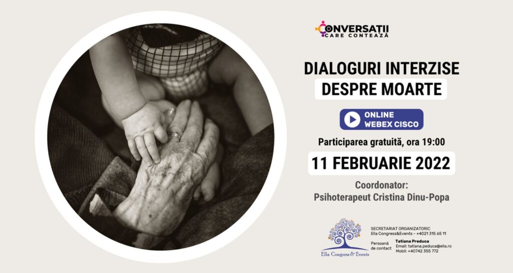 afis - webinar - disloguri interzise despre moarte - parintii informati